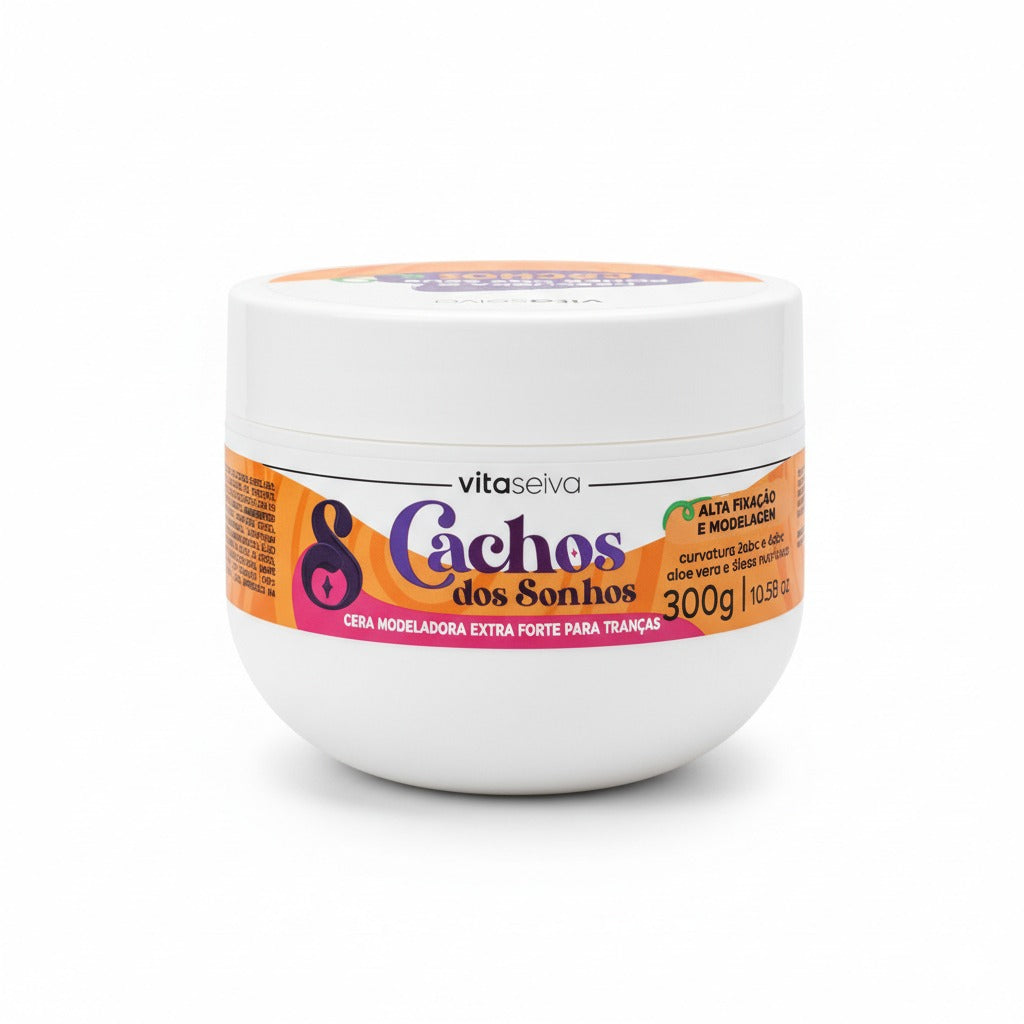Cera Modeladora Extra Forte Tranças Cachos Dos Sonhos 300G