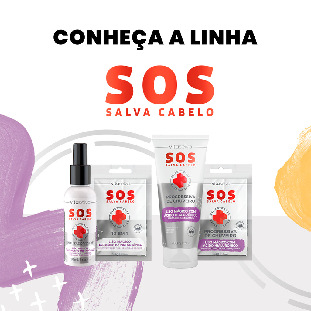 Kit 2 Sachês Sos Salva Cabelo 10 Em 1 Vita Seiva 50g