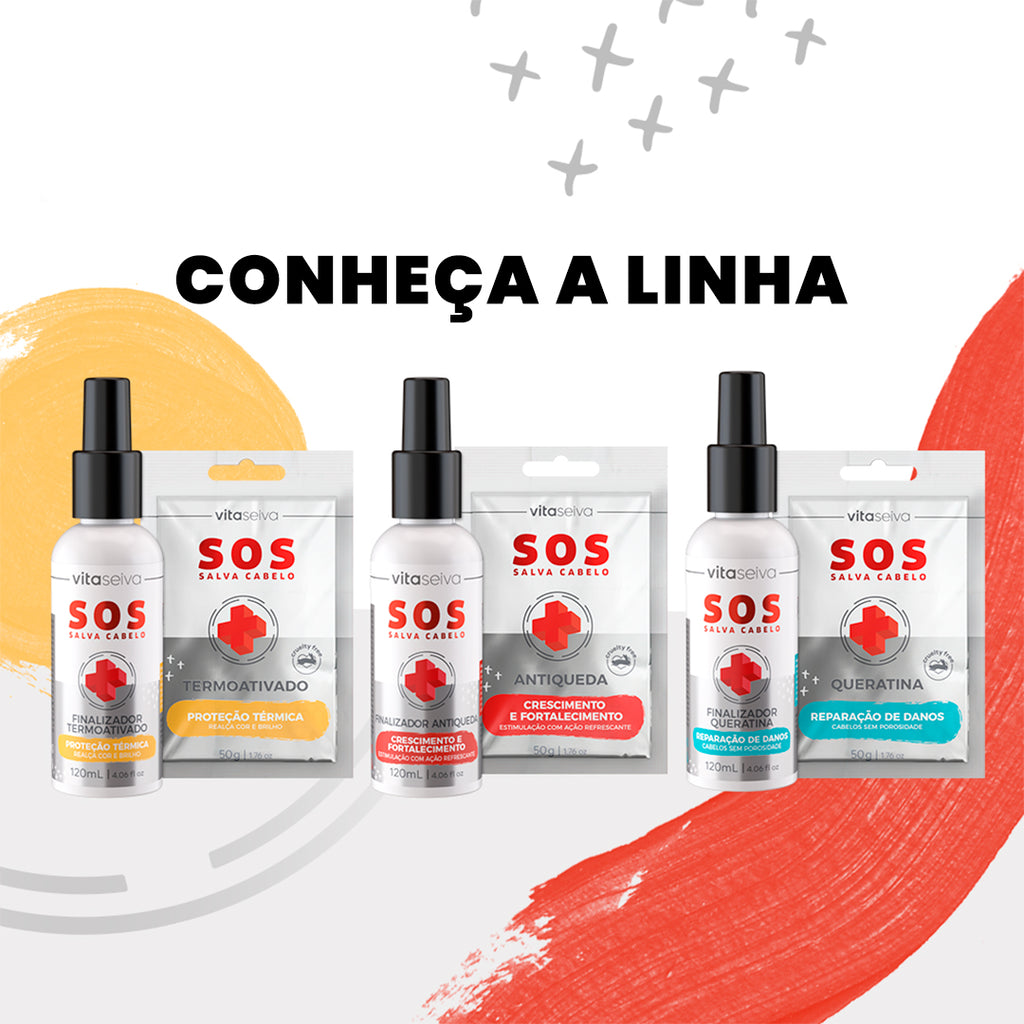 Kit 2 Sachês Sos Salva Cabelo 10 Em 1 Vita Seiva 50g