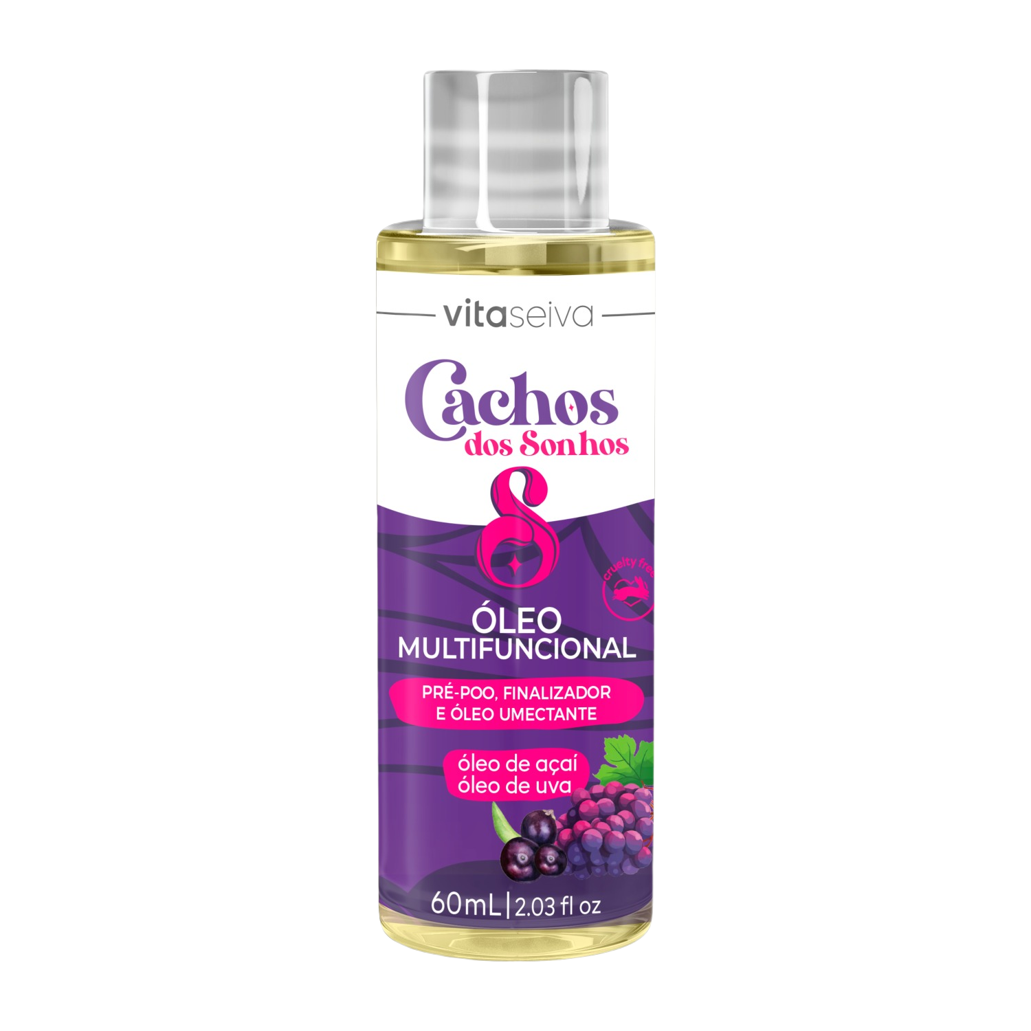 Óleo Capilar Açai Uva Cachos dos Sonhos Vita Seiva 60ml